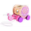 Nouveau design jouets en bois continué à vendre animal Drag Car OEM éducatif animal en bois pour enfants EZ5135